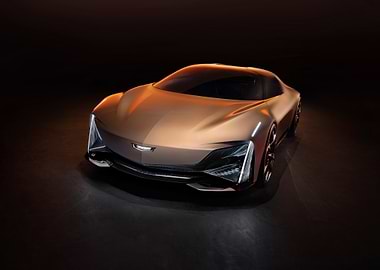 Sleek Bronze Cadillac Concept Car