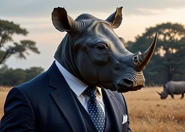 Rhino in Suit