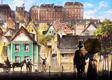 Anno 1800 Victorian Era Town Painting