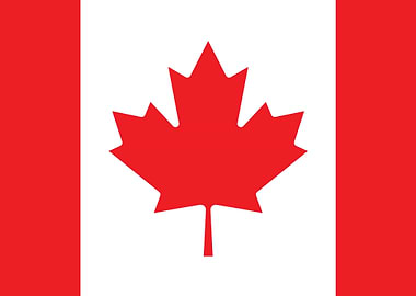 Canadian Flag with Maple Leaf