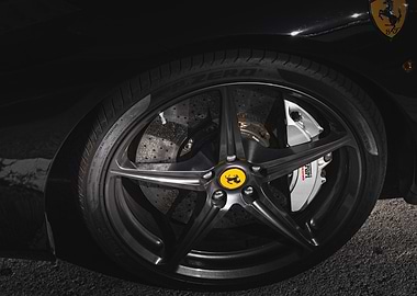 Ferrari Wheel Close-Up