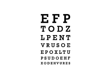 Eye chart made up