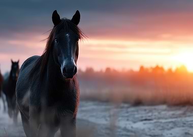 Horses at Sunset