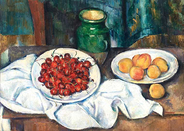 Still Life with Cherries and Peaches