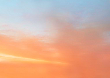 Sky with orange and blue gradient
