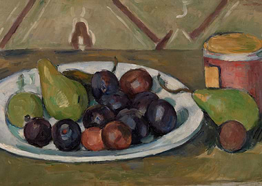 Plate with Fruit and Pot of Preserves