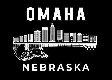Omaha Skyline Music Nebraska Omaha Souvenir Omaha