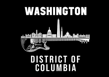 Washington Skyline Music Washington Columbia Souvenir Washington