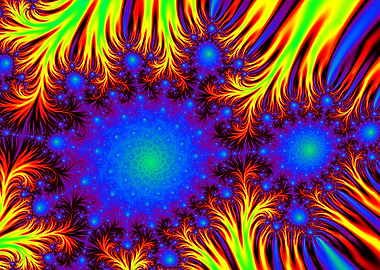 'Pollen and Flames' Fractal Abstract Art