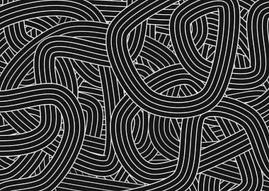 Abstract Black and White Line Pattern