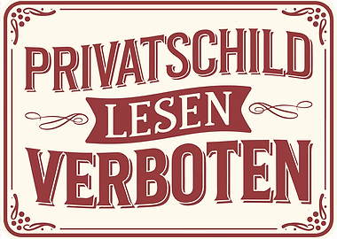 Privatschild Lesen Verboten Sign