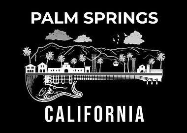 Palm Springs Skyline California Souvenir Palm Springs