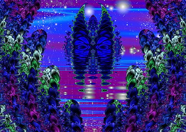 'Snapdragon Lake' Fractal Landscape Art
