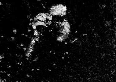 Monochrome Portrait with Hand Gesture