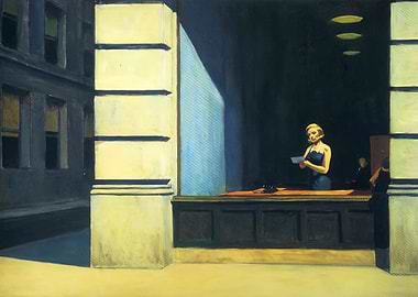 Hotel Lobby by Edward Hopper new york office