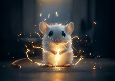 Electrified White Mouse
