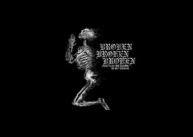 Broken Skeleton in Prayer