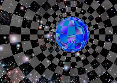 'Space Checker Ball' Fractal Art