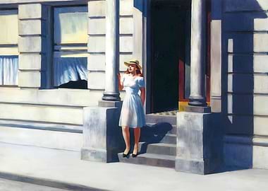 Woman in Sun, Edward Hopper Style