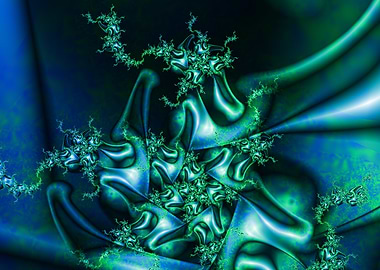 'Folded Dragon Spiral' Fractal Art