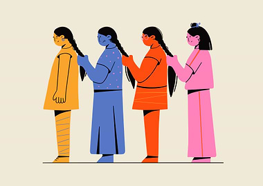 Braiding Hair Illustration