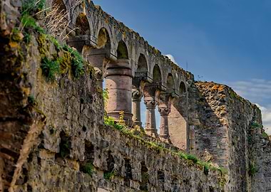 Ancient Stone Ruins with Arches