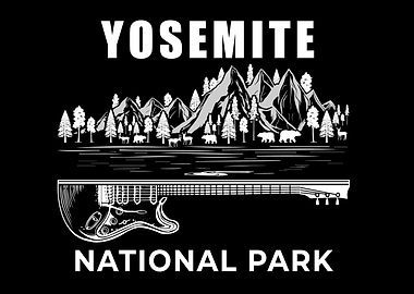 Yosemite National Park Guitar Art