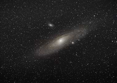 Andromeda Galaxy in Starry Night Sky