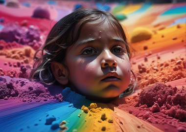 Child in Rainbow Powder