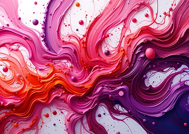 Abstract Swirls of Pink and Purple