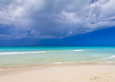 Tropical Beach with Stormy Sky, Cuba