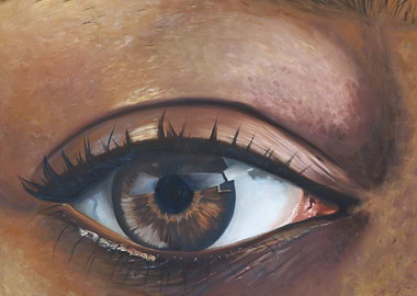 Realistic Brown Eye Painting