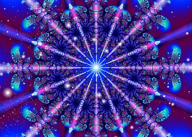 'Ice Laser Mandala' Fractal Art