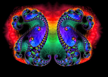 'Meditation of the Snakes' Fractal Abstract Art