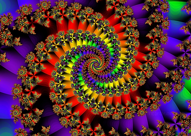 'Ribbed Spiral' Fractal Art