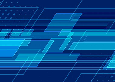 Abstract Blue Geometric Pattern