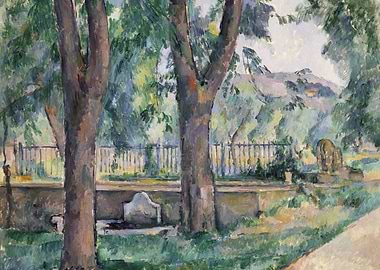 Park Scene Painting by Paul Cézanne