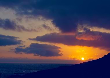 Sunset over the ocean