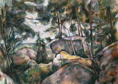 Rocks and Trees Painting