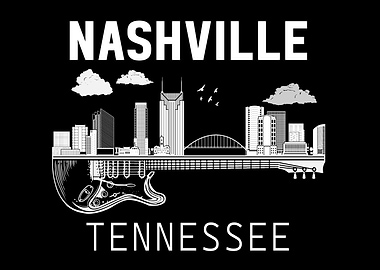 Souvenir From Nashville TN Music City Guitar Nashville