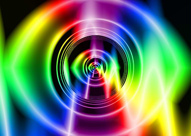 'Rainbow Eye of Flame' Fractal Art