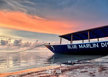 Blue Marlin Dive Boat at Sunset