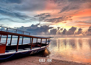 Gili Air Boat at Sunset