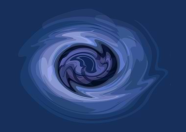 Abstract Blue Swirl ABC1
