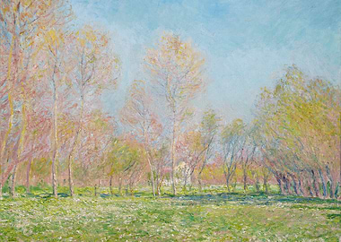 Impressionistic Landscape with Trees and Meadow