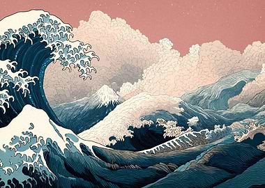 Great Wave off Kanagawa Inspired Artwork