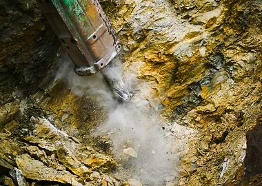 Hydraulic Hammer in Action