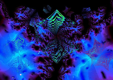 'Crystal Vortex' Fractal Art