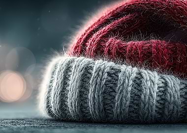 Winter Knit Hat Close-Up