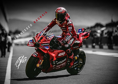 Francesco Bagnaia on Ducati Motorcycle
